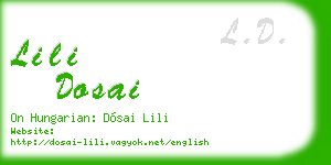 lili dosai business card